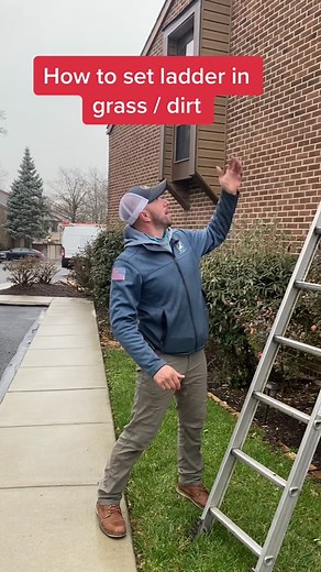 How to Set Up a Ladder on Grass or Dirt