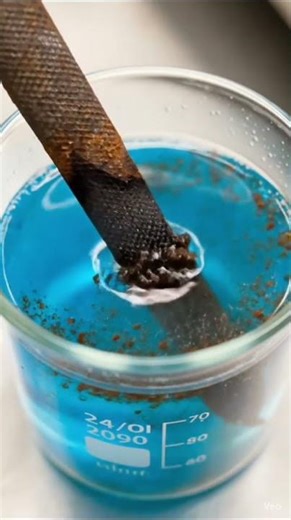 Restoring a rusty metal file using acid bath cleaning #naturelovers