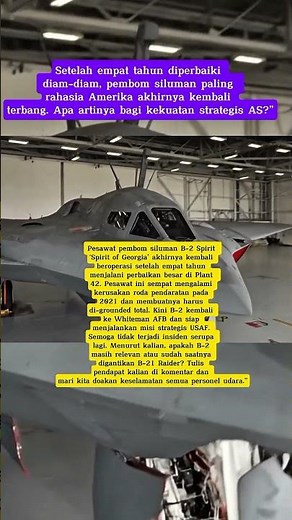 B-2 Spirit Kembali Terbang! Pembom Siluman AS Bangkit Setelah 4 Tahun Perbaikan Besar