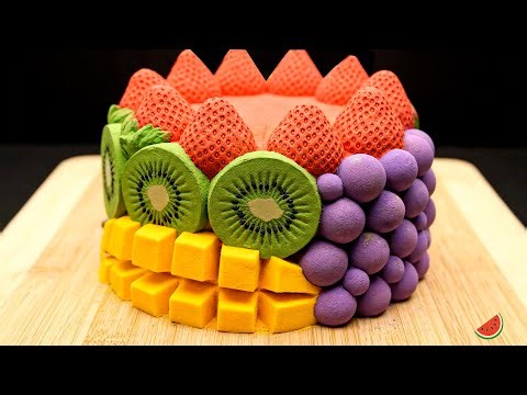 Cutting cake Made of Chalk ASMR(No Talking) Cake Slice ASMR