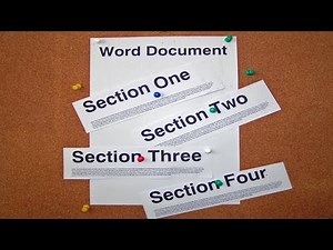Quick and Easy Sections in Word Documents.
