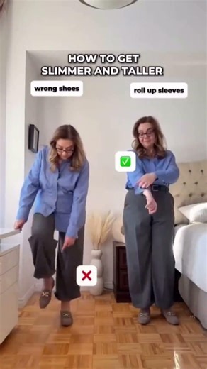 It’s all about proportions : - Tuck in your shirt and add belt to highlight the waste - Roll up your