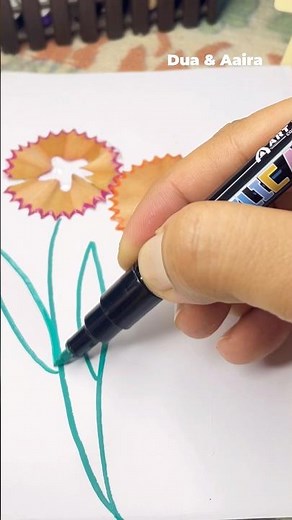 Easy and Quick making Flower stamps with leaves 🍃 ##art #diy