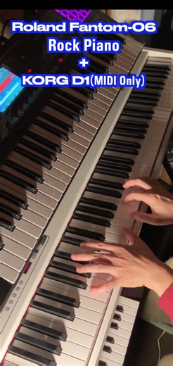 Roland Fantom-06 (6) 〜 Rock Piano + KORG D1 (MIDI only) : "Bon Jovi / Keep The Faith" short cover