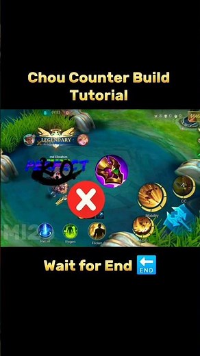 Chou Counter Build Tutorial Mobile legends #ml2b #chou #counter #shorts #tutorial