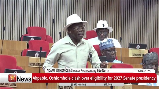 “Senator Oshiomhole, for the last time, if you become unruly in the Senate, we will use the same rules to remove you from the Senate.”- Senate President Godswill Akpabio tells Sen. Adams Oshiomhole, as Sen. Oshiomhole protests against new rules on Senate leadership, which will affect him, Imo State Governor Hope Uzodimma, and others from contesting for Senate presidency in 2027.