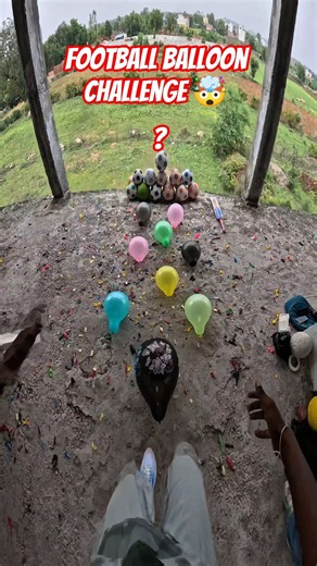 Football + Balloon + Parkour = Insane!#Soccer #TrickShot #Shorts #Viral #USA #Challenge