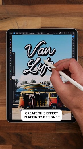 Ian Barnard on Instagram: "Here's a quick tutorial in Affinity Designer on how to create this cool outline shadow lettering effect. All in vector, so can be scaled and edited 🥳 #lettering #affinity #ipad #calligraphy #typography"
