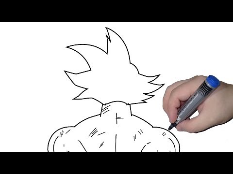 COMO DIBUJAR A GOKU DE ESPALDA ⛔Dibujos de Dragon ball 😱 *SUPER FACIL*