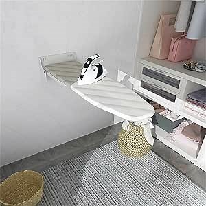 Wall Mounted Ironing Board Foldable Ironing Board with Turning Mechanism 180° Swivel Foldable Steam Iron Rest for Home, Apartment & Small Spaces, 37.4" x 7.55" Ironing Station