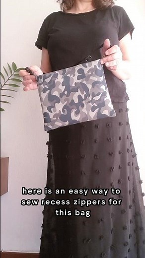 Recessed Zipper Hack Sewing Bag Tutorial #bagtutorial #sewinghack #recessedzipper #sewingproject