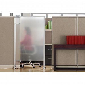 Quartet Workstation Privacy Screen, 38" x 64", Rolling, Full Length | Room Dividers | Quartet