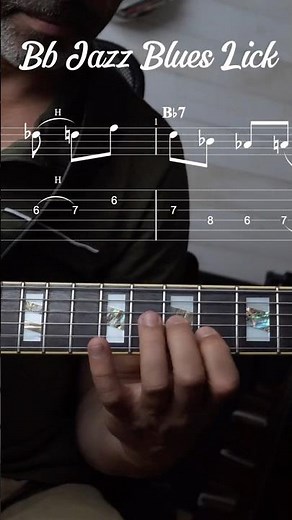 Bb Jazz Blues Guitar Lick With Tab