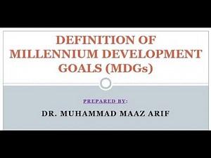Millennium Development Goals (Definition) || 1