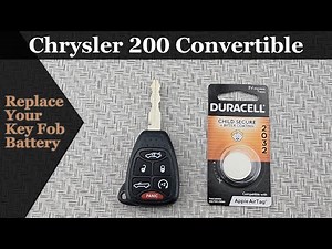 How to DIY Replace or Change a 2011-2014 Chrysler 200 Convertible Key Fob Remote Battery