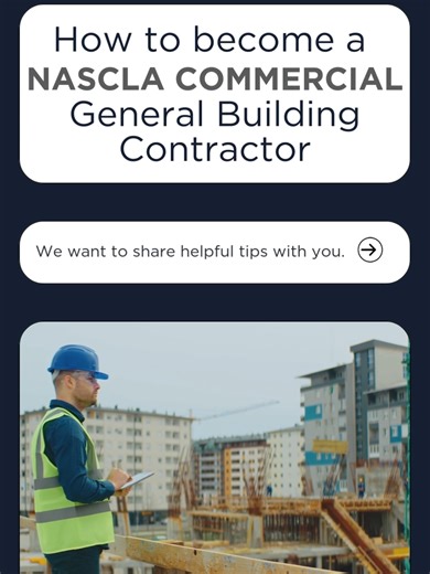 Going for your NASCLA Commercial General Building Contractor license? Contact us for more information and next steps! #RocketCert #NASCLA #NASCLAExam #GeneralBuildingContractor #CommercialContractor #ContractorLicense #ContractorLicensing #ConstructionLicense #LicensedContractor #ExamPrep #ContractorExamPrep #SkilledTrades #ConstructionIndustry #Builder #Contractor #Construction