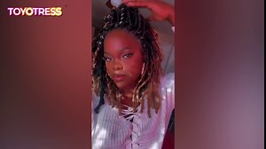 Toyotress Butterfly Locs Crochet Hair - 10 inch 7Pcs Ombre Purple Pre-twisted Distressed Crochet Braids, Short Bob Faux Locs Pre-looped Synthetic Braiding Hair Extensions (10 Inch, T-Purple-7P)