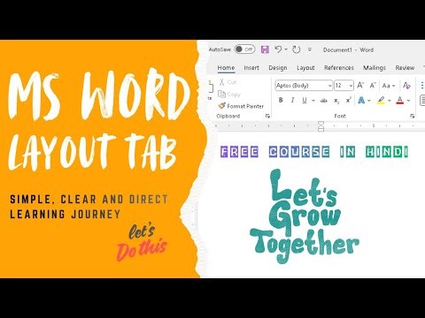 Ms word tutorials| Ms word layout tab| Ms word for beginners