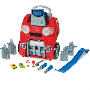 Kid Connection Take Apart Car Engine & Race Track with Interactive Steering Wheel and Dashboard, 36 Pieces, Toddler Toys