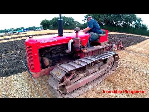 1954 David Brown 50TD 4.1 Litre 6-Cyl Diesel Crawler Tractor (50 HP) with David Brown Trailed Plough