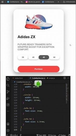 3D Product Card Hover Effect using HTML CSS #webdevelopment #htmlcss #coding