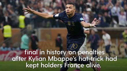 Argentina win World Cup on penalties after incredible Qatar final against France