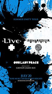1.3K views | Tickets are +LIVE+!  Grab yours now to experience +LIVE+ and Collective Soul on the Summer Unity Tour with Our Lady Peace and Greylin James Rue in Huber Heights on July 20! Don’t miss it!  | LIVE | Facebook