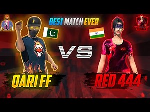 QARI FF 🇵🇰 VS RED 444 🇮🇳 CS 1 VS 1 BEST MATCH EVER