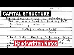 Capital Structure | CH: 9 Financial Management (Part 6 ) | Class 12 Business studies with Notes |