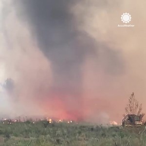 11K views · 214 reactions | Dramatic footage captured in Louisiana shows an intense firenado swirling amid the Pirates Cove fire. | AccuWeather | Facebook