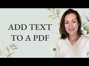 How to Add Text to a PDF
