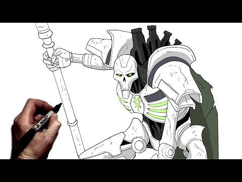 How To Draw Necron | Step By Step | Warhammer 40k