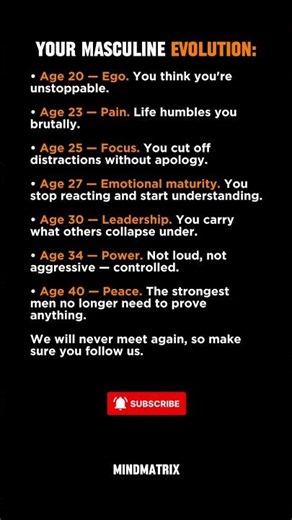 Masculine Evolution: The Ages Men Transform Into Their True Selves..