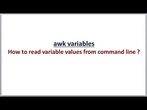 awk scripting | Reading variables from command line