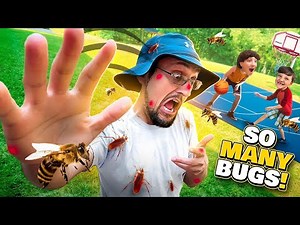 Backyard Bees, Bugs & B-Ball oh, and there's a ROACH too! (FV Family Vlog)