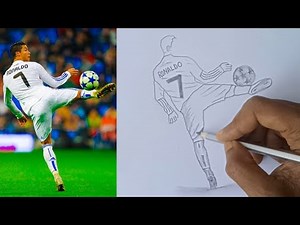 Easy Drawing Portrait Cristiano Ronaldo , How To Draw Ronaldo easy step by step