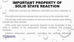 Solid State reactions.pdf - Chemistry - Notes - Teachmint