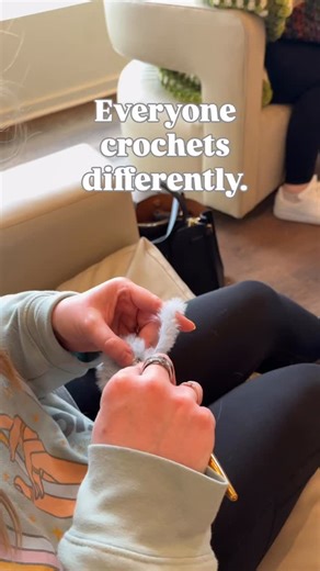 Kendall | KP Crochet Creations on Instagram: "Everyone has a unique way of holding their yarn and hook. It’s always fascinating to see the individual techniques people bring to the craft. 💜"