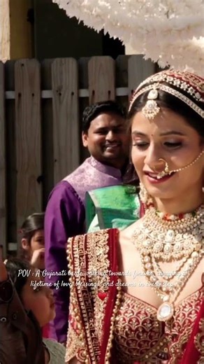 SAJANA| A moment that will live forever ♥️A Gujarati bride walking down the aisle |✨#bridalentry