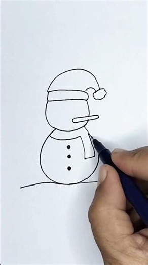 snowman drawing idea #drawing #easydrawing #pencildrawing #art #simpledrawing