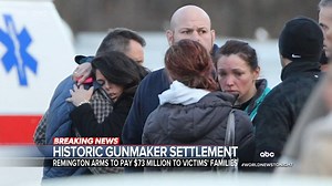 HISTORIC SETTLEMENT: In a landmark settlement, Remington Arms has agreed to pay $73 million to nine families of those killed in the Sandy Hook school shooting—marking the first time a gun manufacturer has been held liable for a U.S. mass shooting. Janai Norman reports. https://abcn.ws/3sCk8LO | ABC World News Tonight with David Muir