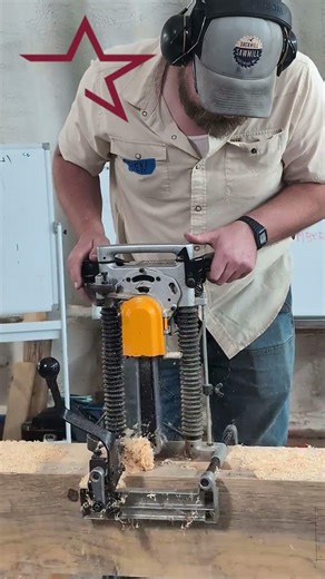 chain mortiser in motion — no guessing just clean cuts