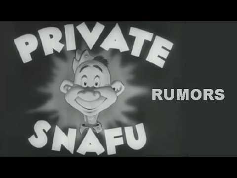 WWII Wartime Military Cartoon, Private Snafu, 1943-1945, RUMORS