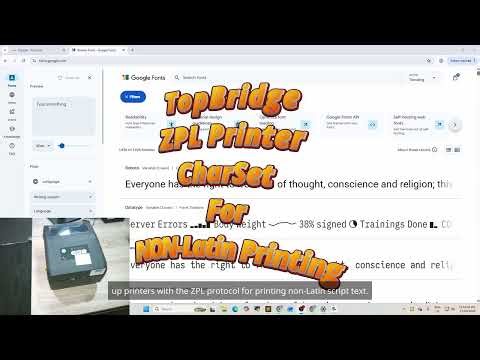 TOPSALE TopBridge ZPL printer charset setup