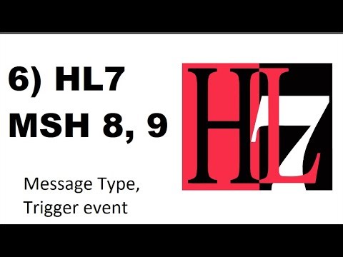 6 HL7 MSH 8, 9 Message Type, Trigger event , ADT, ORM,ORU, RDE, DFT, SIU, QRY