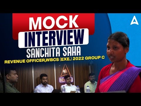 WBCS Topper Interview 2025 | Mock Interview Sanchita Saha | Revenue Officer,WBCS (Exe.) 2022 Group C