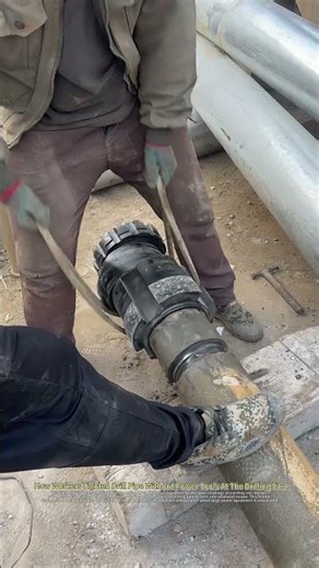 Classic Manual Drilling Technique : Tightening Casing Couplings With A Friction Belt