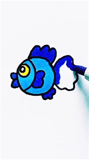 Simple fish drawing easy step by step #art