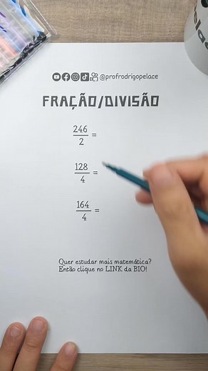 416K views · 1.8K reactions | 邏 DICA para Dividir Frações RÁPIDO e FÁCIL | Matemática ➡️ Siga no Instagram: @profrodrigopelace #matemática #concursopublico #concurso #vestibulando #vestibulares #raciociniologico #matemáticabásica | Prof. Rodrigo Pelace - Matemática | Facebook