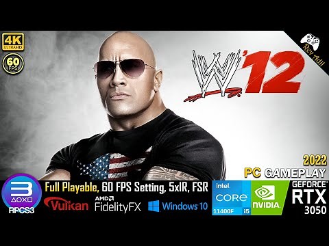 WWE 12 PC Gameplay | RPCS3 | Full Playable | PS3 Emulator | 4k60FPS | 2022 Latest
